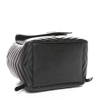 Saint Laurent Lambskin Matelasse Monogram Joe Backpack Black 4 of 10