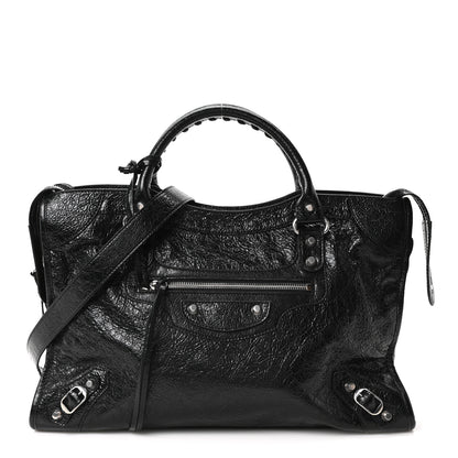 Balenciaga Agneau Arena Silver Hardware Medium Le City Black 1 of 11