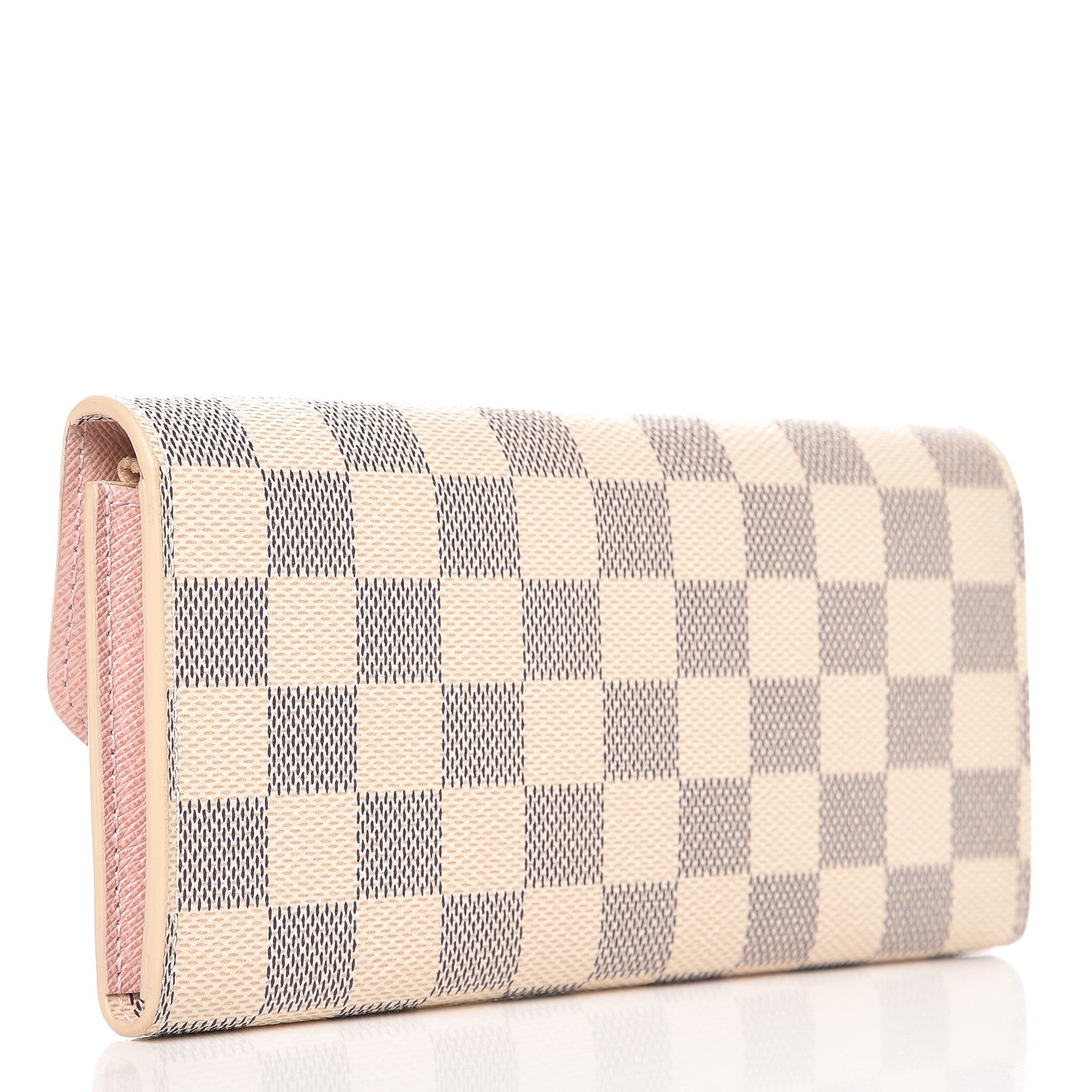 Louis Vuitton Damier Azur Emilie Wallet Rose Ballerine 3 of 7