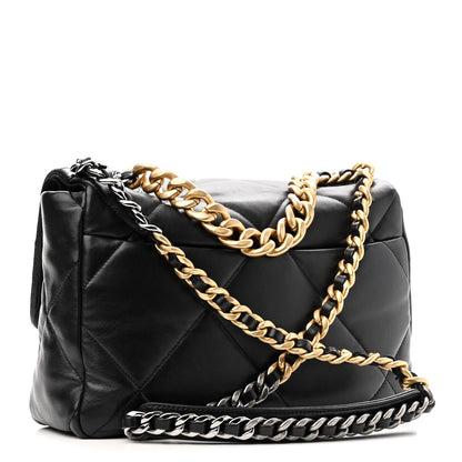 Chanel Lambskin Quilted Large Chanel 19 Flap Black 3 of 10