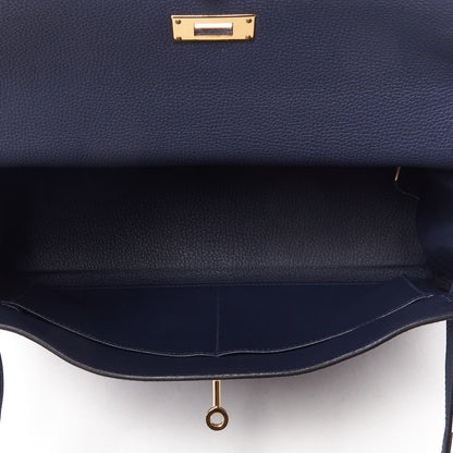 Hermes Togo Kelly Retourne 32 Bleu Nuit 13 of 31