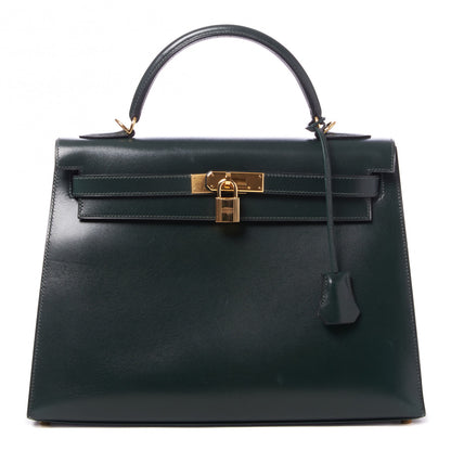 Hermes Box Kelly Sellier 32 Vert Fonce 1 of 31