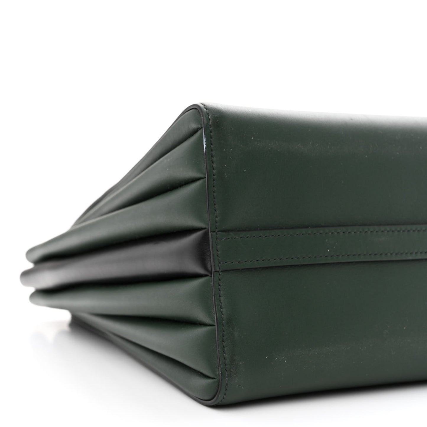 City Calfskin Medium Colorblock Bibliothèque Tote Green Black