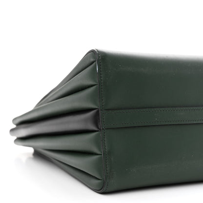 Prada City Calfskin Medium Colorblock Bibliothèque Tote Green Black 9 of 12