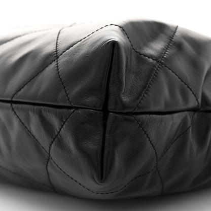 Chanel Shiny Calfskin Quilted Small Chanel 22 Black 11 of 12