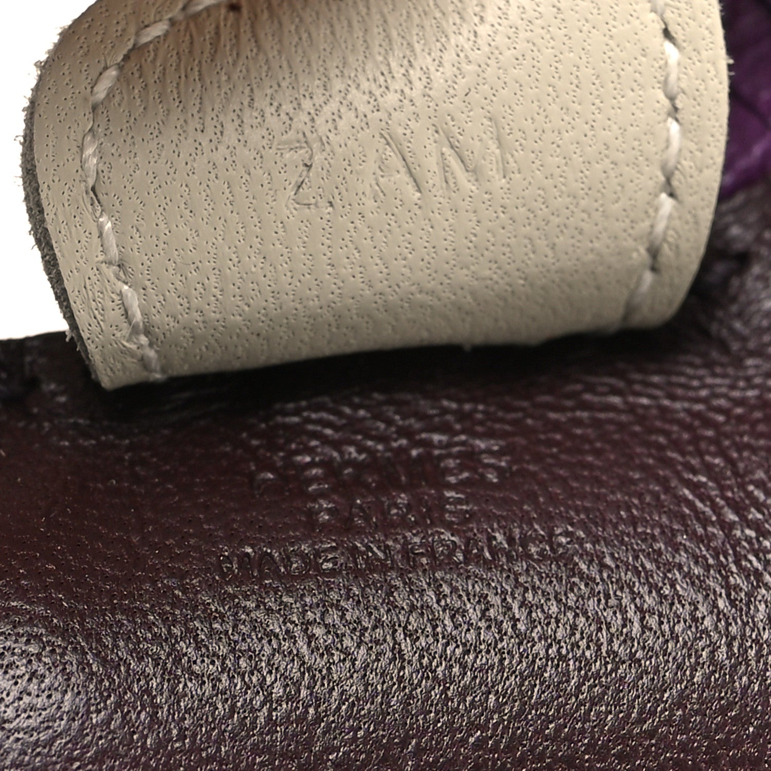 Hermes Milo Lambskin Grigri Rodeo Horse Bag Charm PM Rouge Sellier Craie Violet 3 of 4