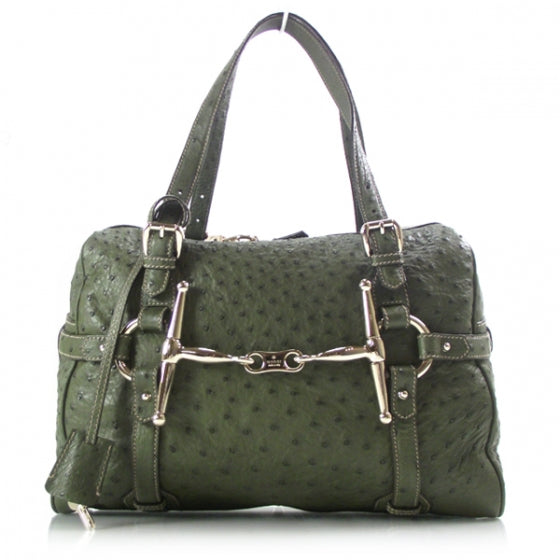 Gucci Ostrich 85th Anniversary Large Boston Bag 1 of 9