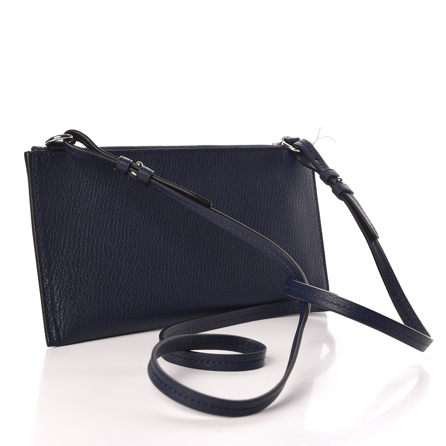 Grained Goatskin Antigona Crossbody Night Blue