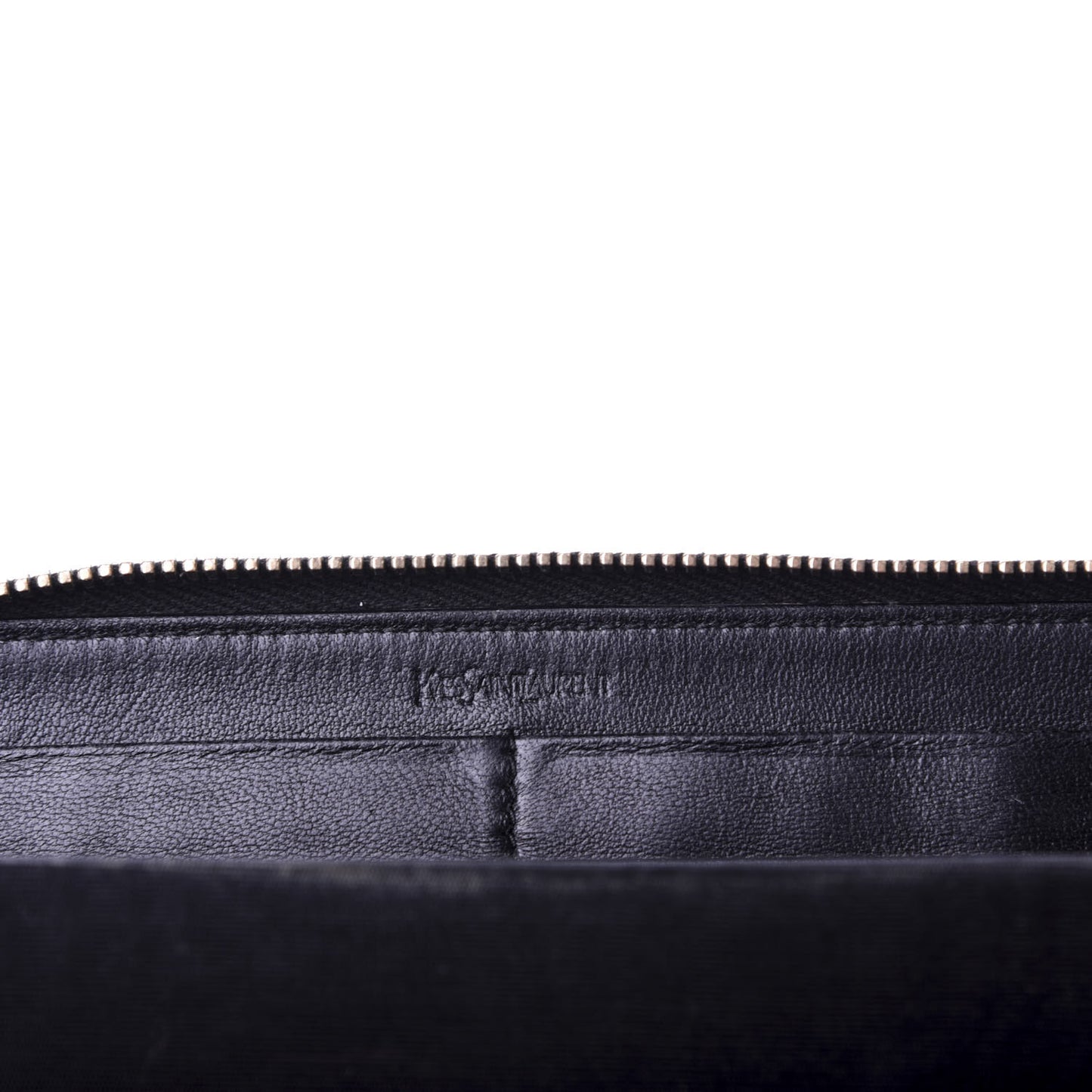 Patent Y Mail Zip Around Wallet Black