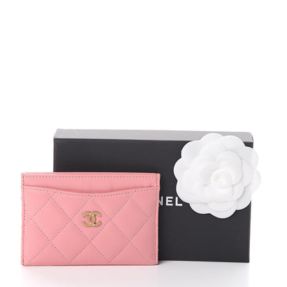 Chanel Lambskin Quilted Card Holder Pink 8 of 8