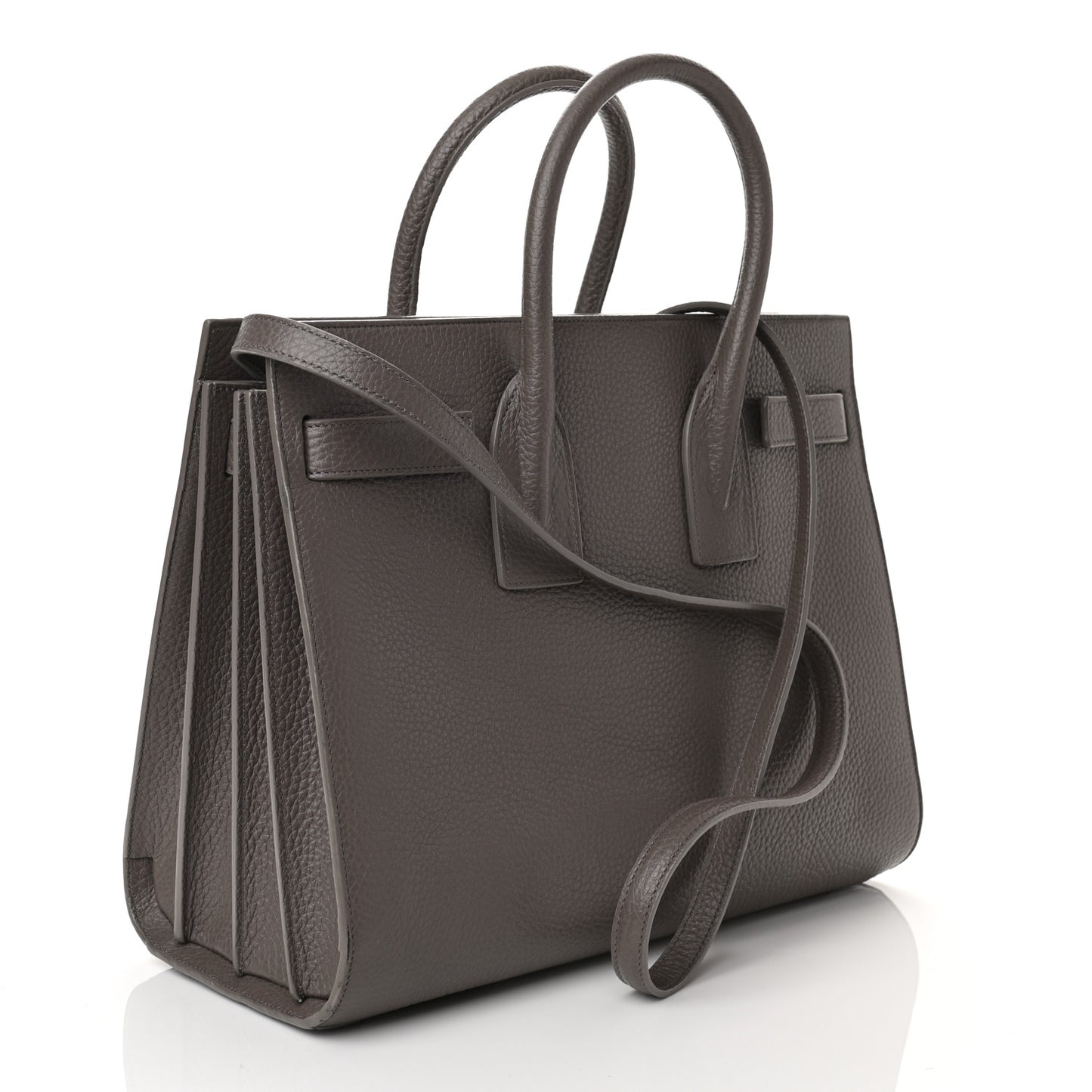 Grained Calfskin Small Sac De Jour Fog
