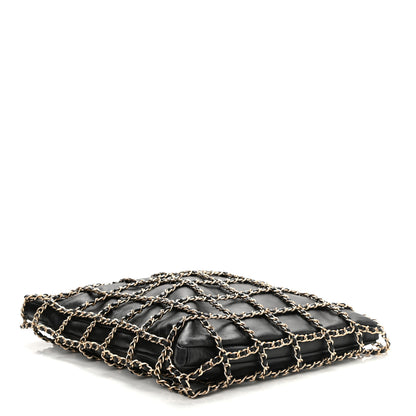 Chanel Lambskin Large Shopping Chain Tote Black 4 of 11