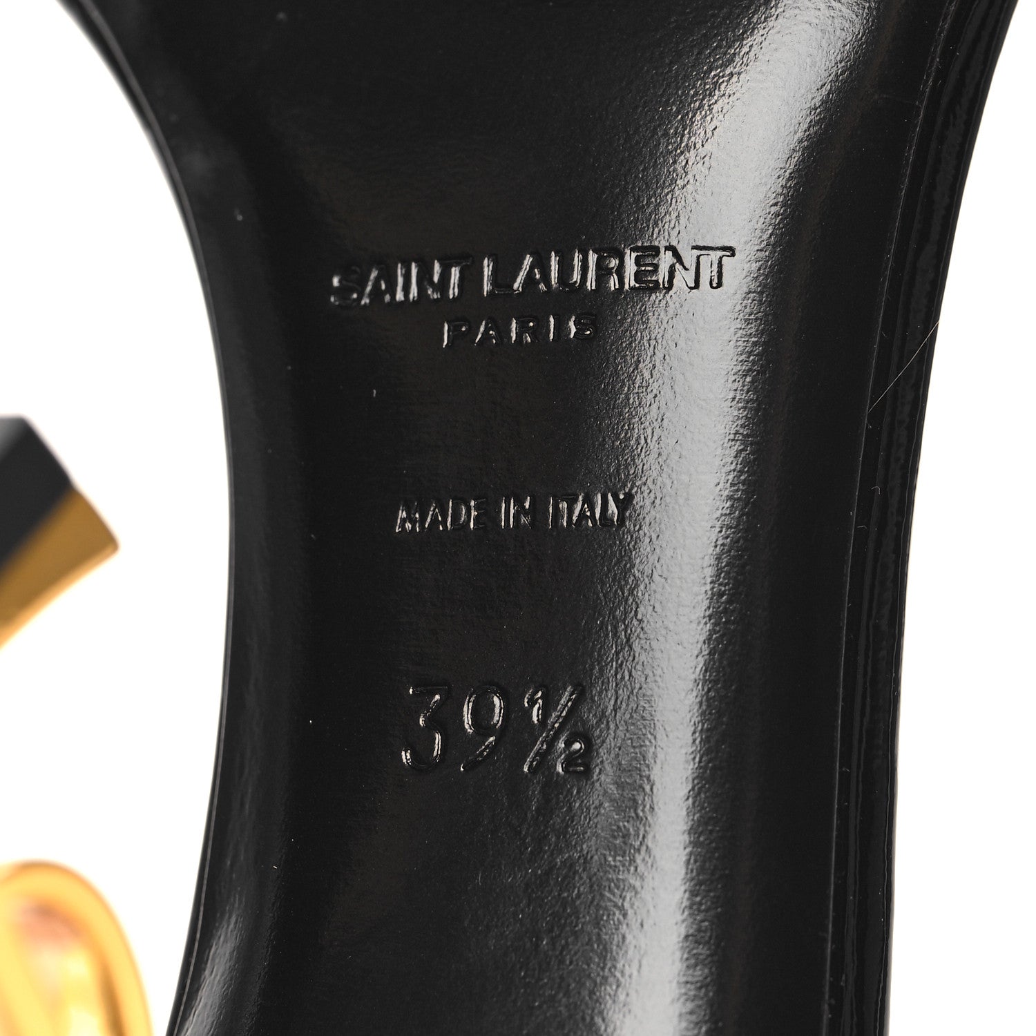 Saint Laurent Patent Calfskin Opyum 85 Sandals 39.5 Black 8 of 10