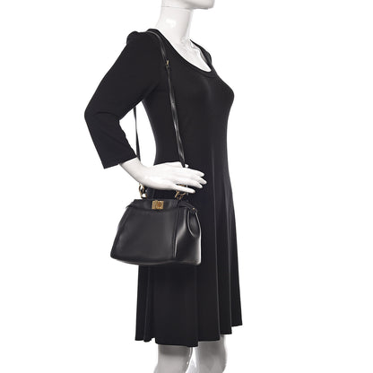 Fendi Nappa Mini Peekaboo Iconic Satchel Black 2 of 12