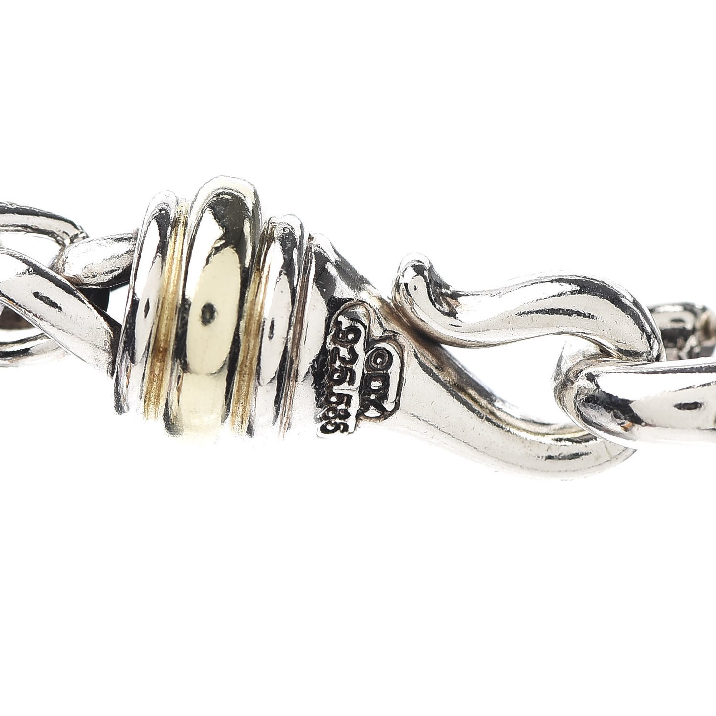 Sterling Silver 14K Yellow Gold 6mm Wheat Chain Necklace