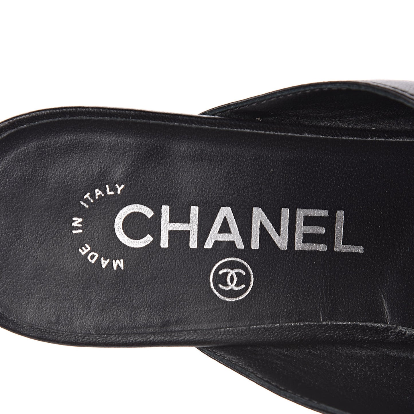Lambskin Grosgrain Cap Toe Mules 36 Black