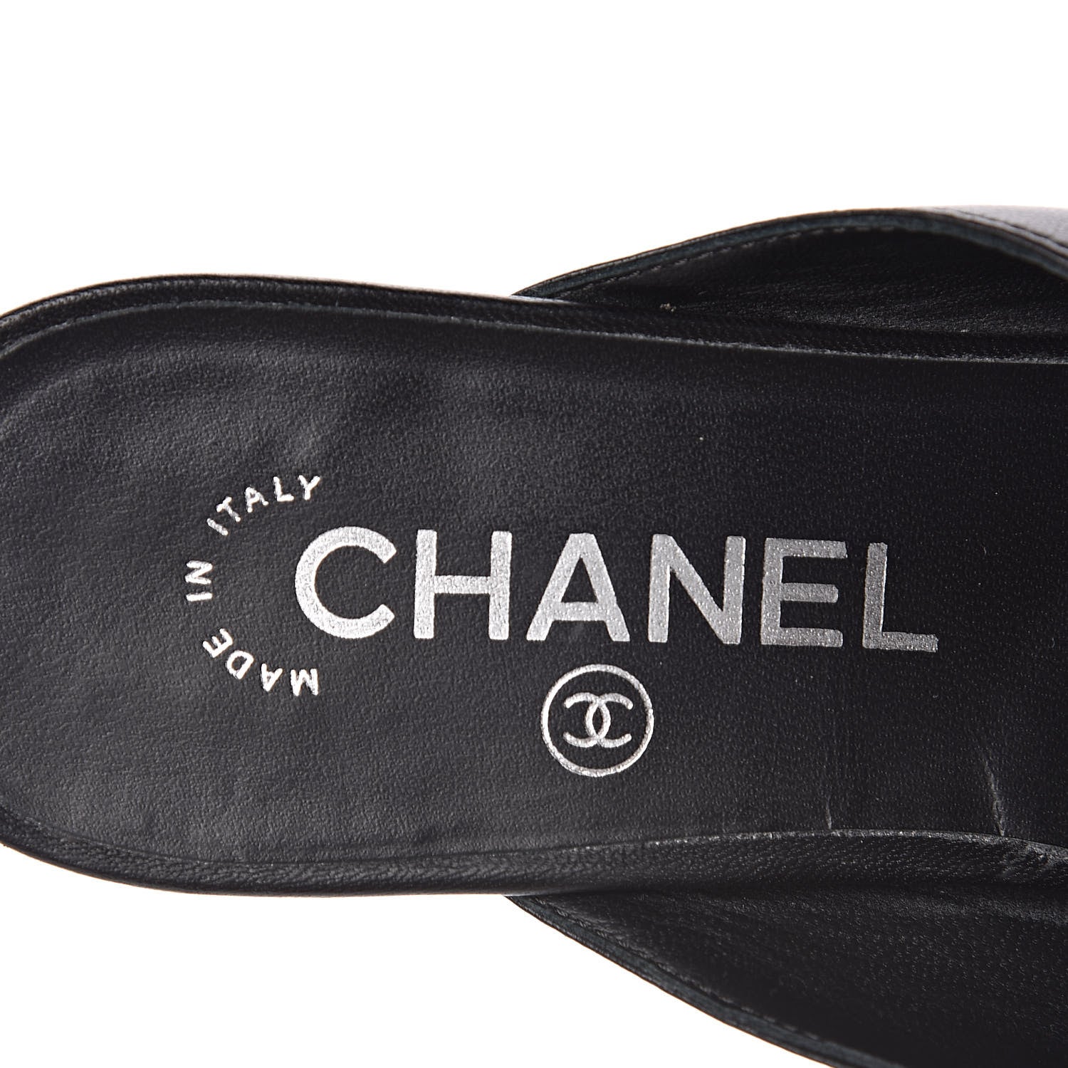 Chanel Lambskin Grosgrain Cap Toe Mules 36 Black 8 of 10