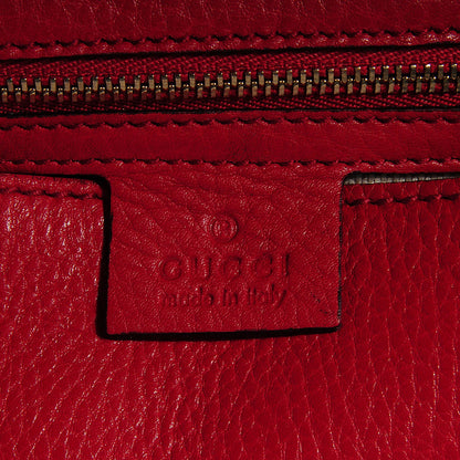 Gucci Pebbled Calfskin Medium Soho Clutch Red 6 of 9