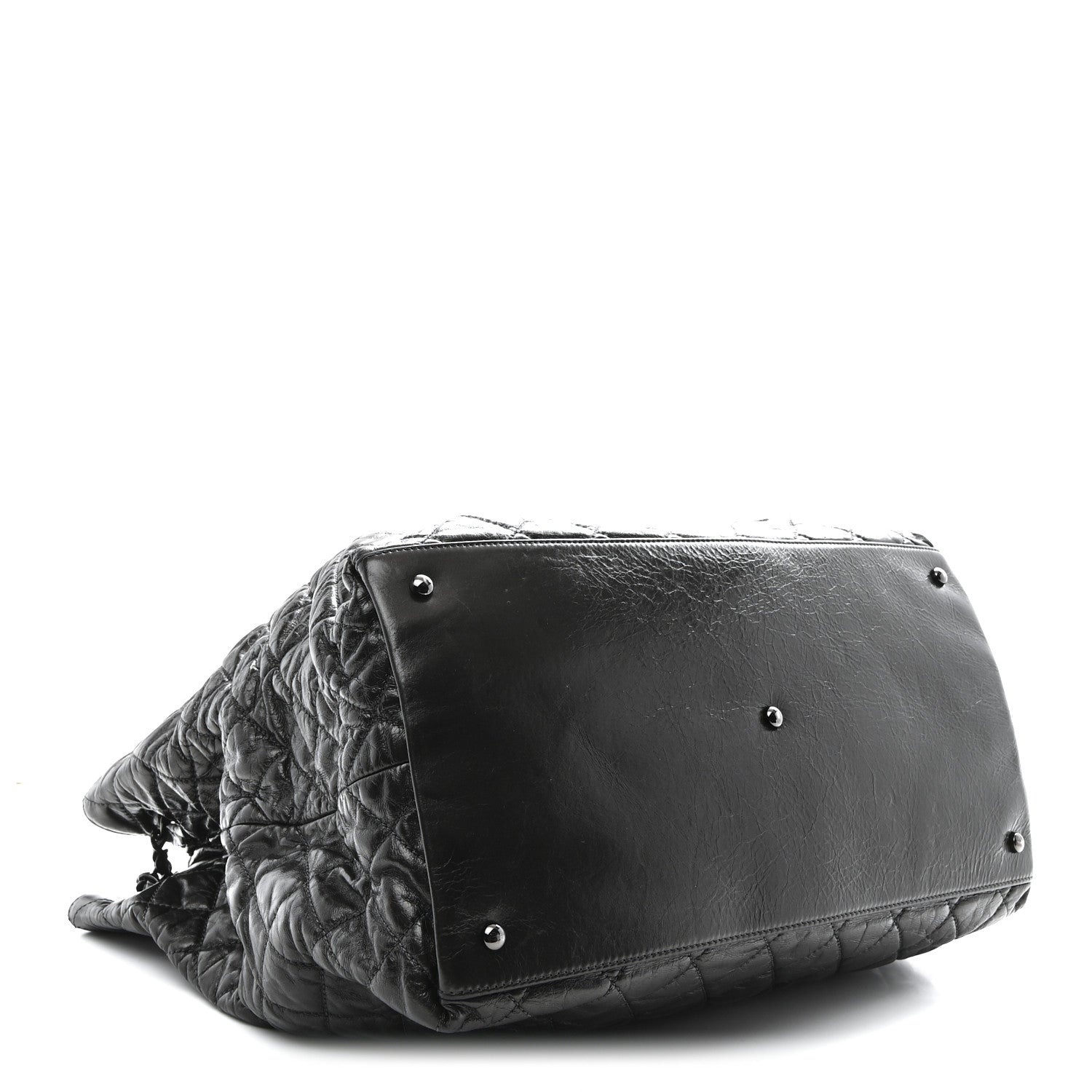 Chanel Glazed Calfskin Quilted Large Chain Me Tote Dark Grey 4 of 10