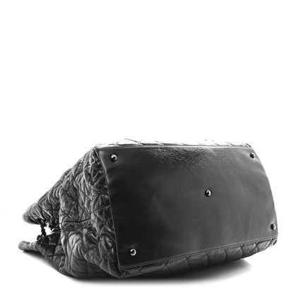 Chanel Glazed Calfskin Quilted Large Chain Me Tote Dark Grey 4 of 10