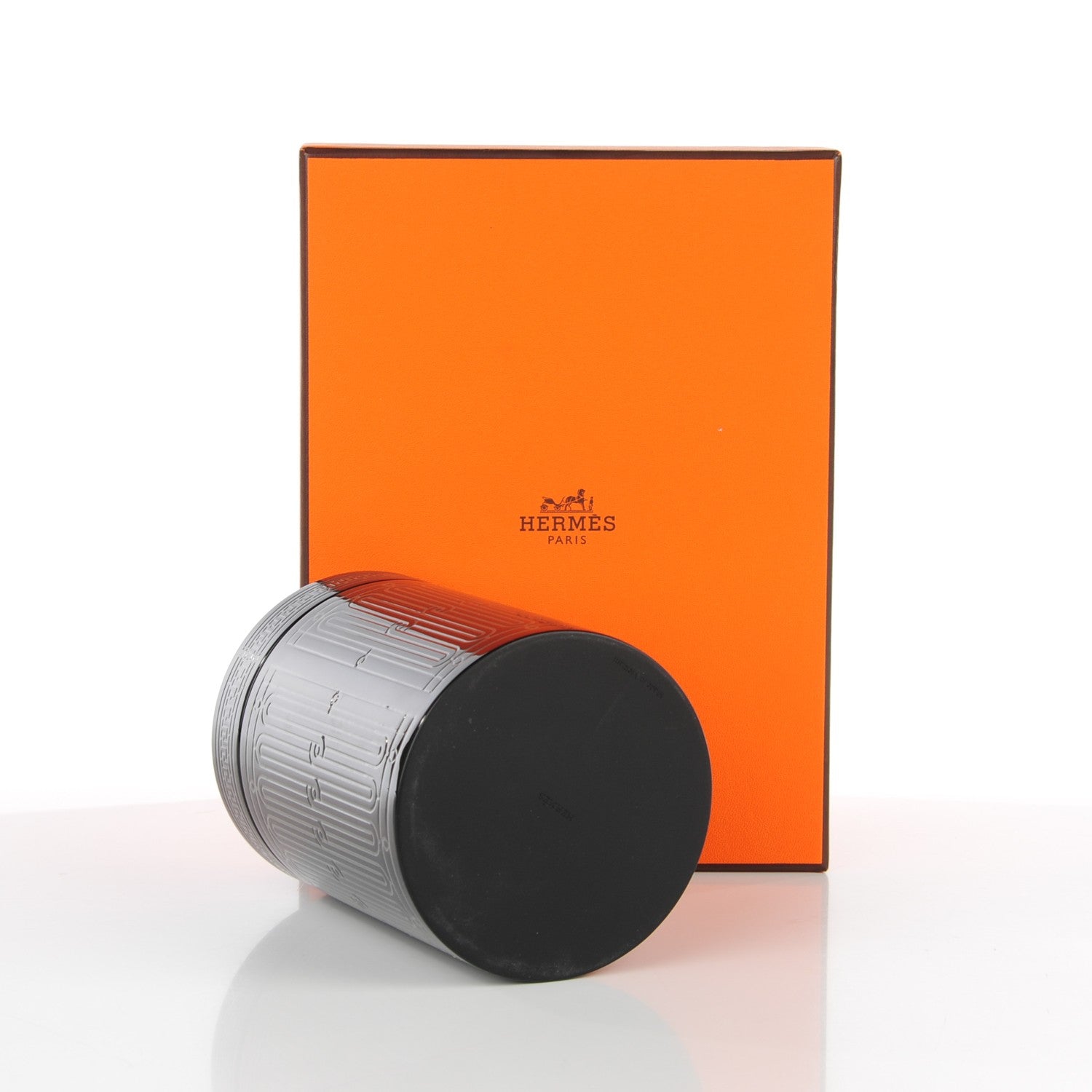 Hermes Lacquered H Deco Tea Box Black 6 of 6