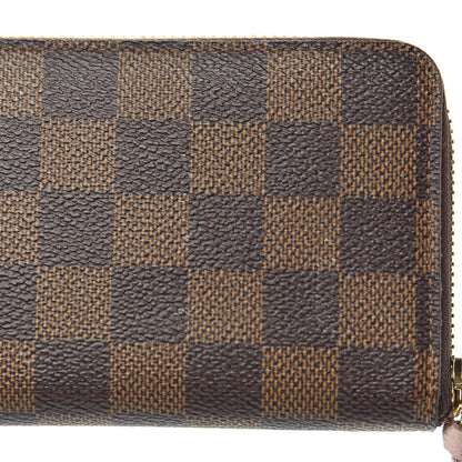 Louis Vuitton Damier Ebene Clemence Wallet Rose Ballerine 10 of 12