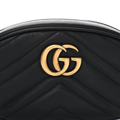 Gucci Calfskin Matelasse GG Marmont Belt Bag 95 38 Black 8 of 10