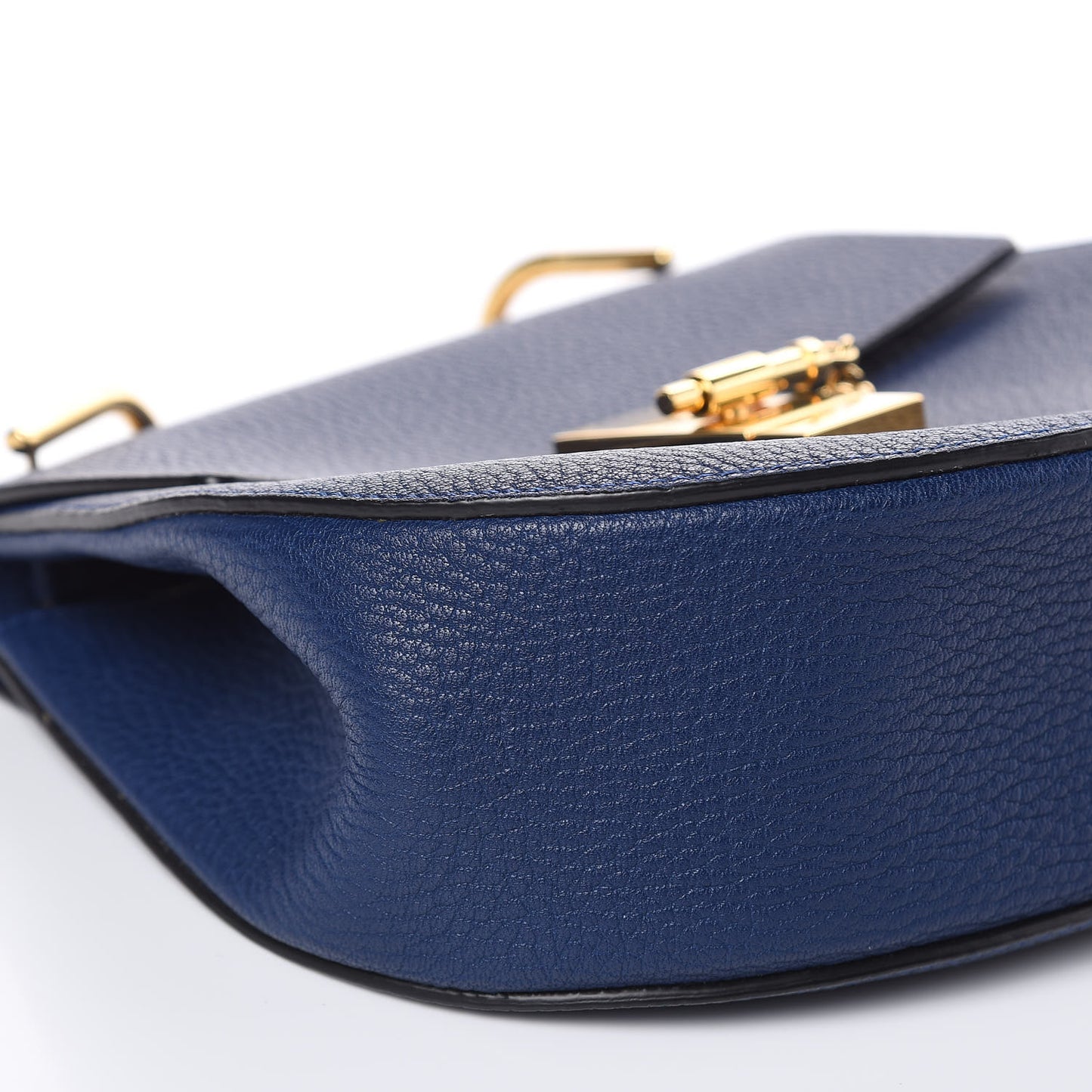 Grained Lambskin Drew Shoulder Bag Royal Navy