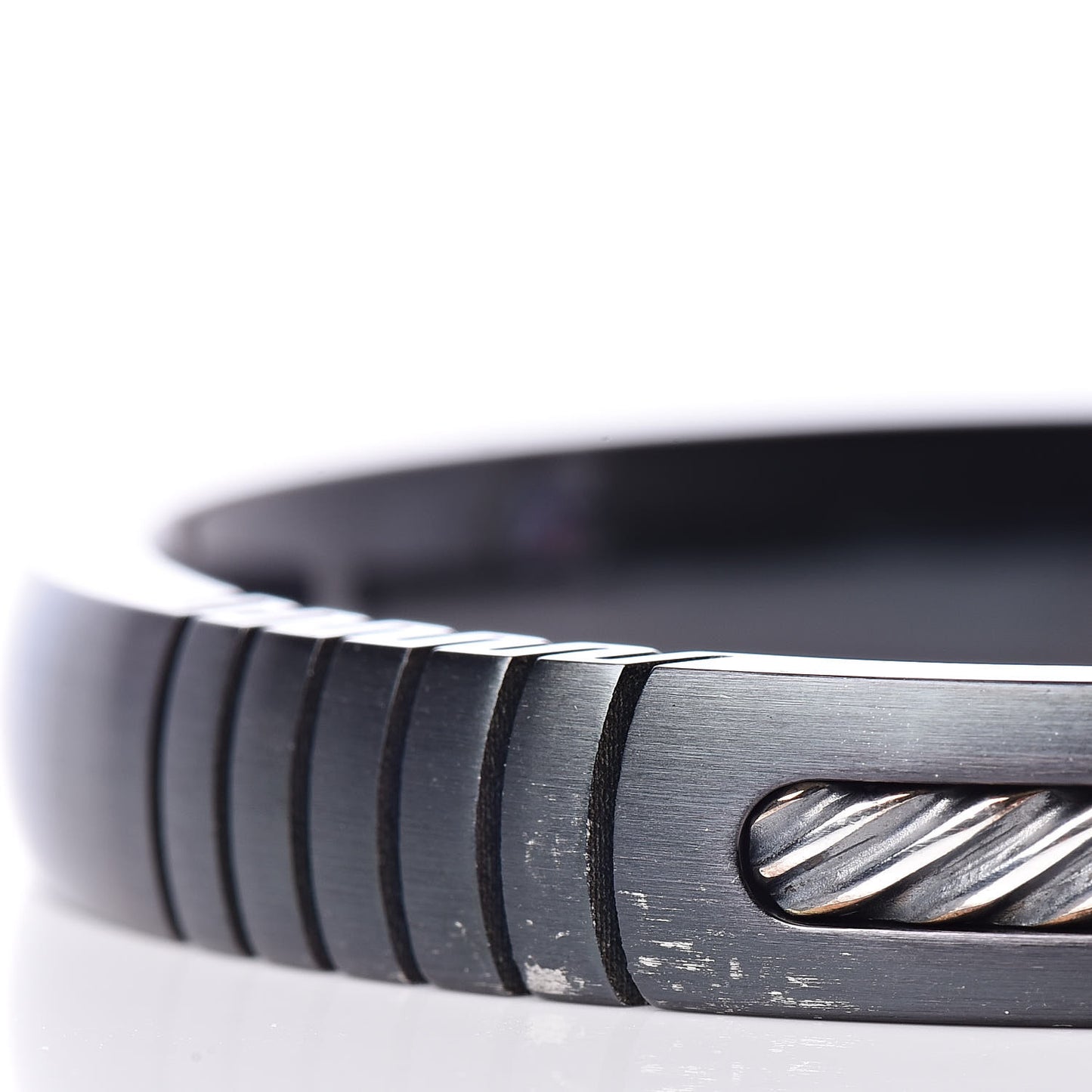 Titanium Sterling Silver Cuff Bracelet Black