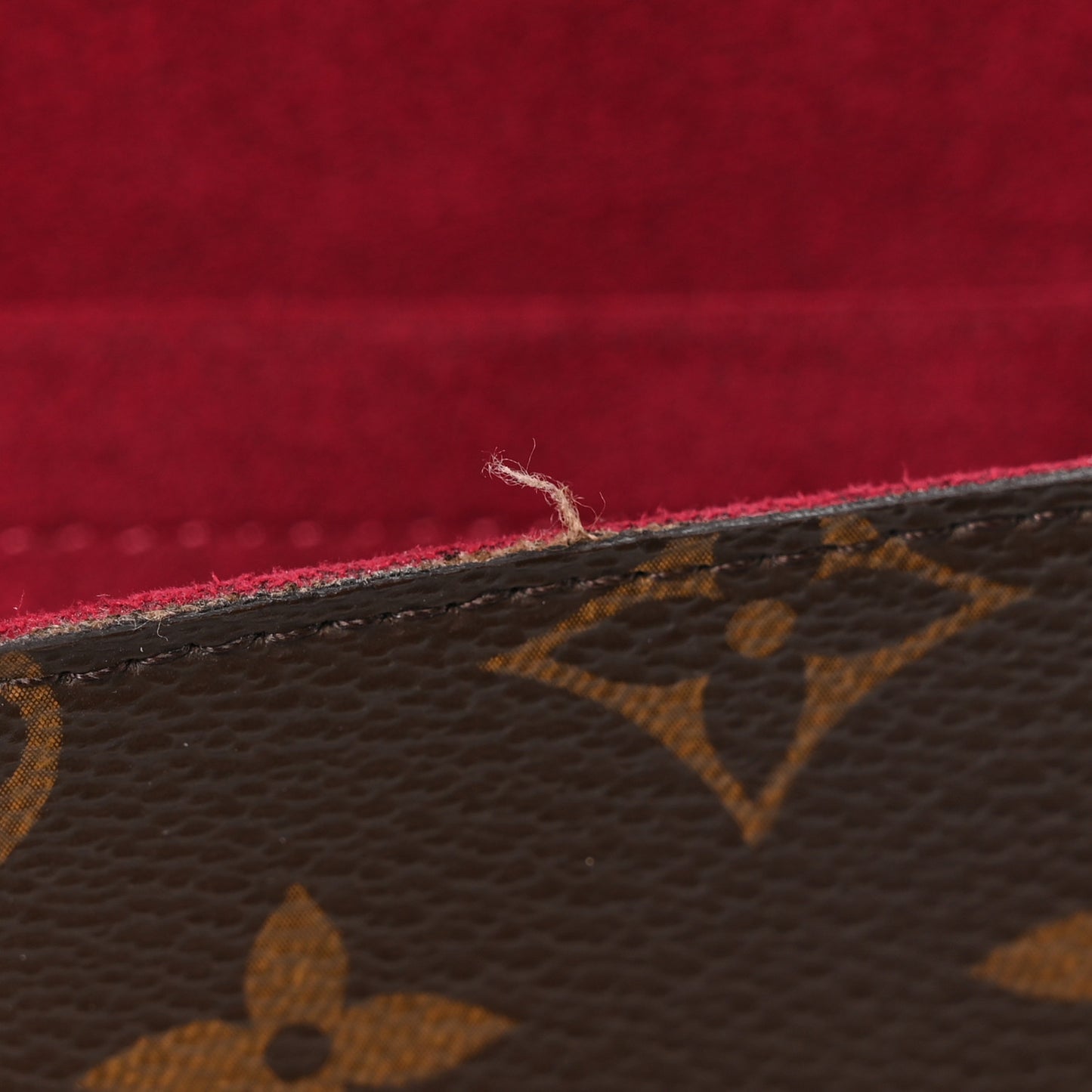 Monogram Pochette Felicie Chain Wallet Fuchsia