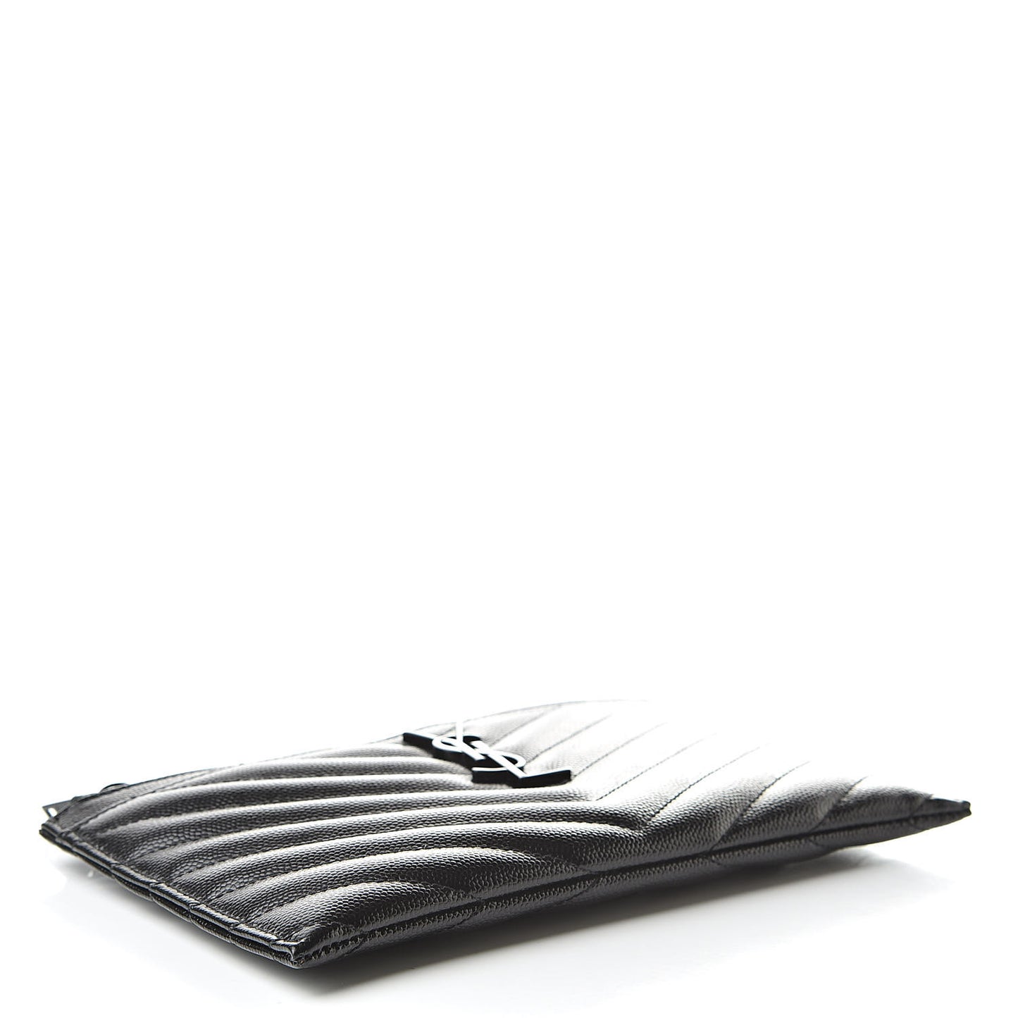 Grain De Poudre Chevron Monogram Bill Pouch Black