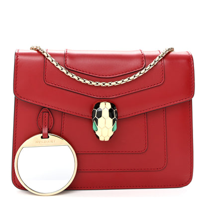 Bulgari Calfskin Serpenti Forever Crossbody Bag Red 3 of 10