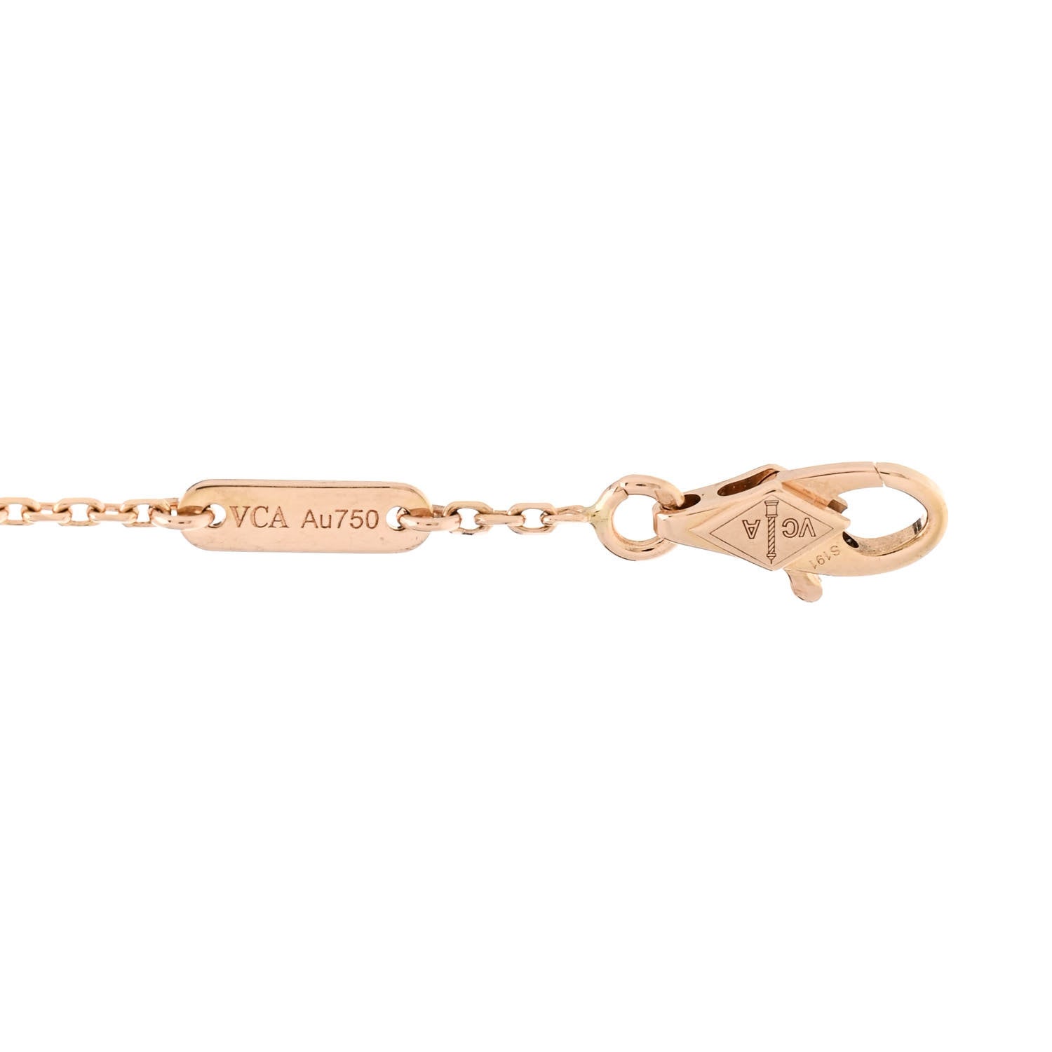 Van Cleef & Arpels 18K Rose Gold Carnelian Sweet Alhambra Bracelet 3 of 5
