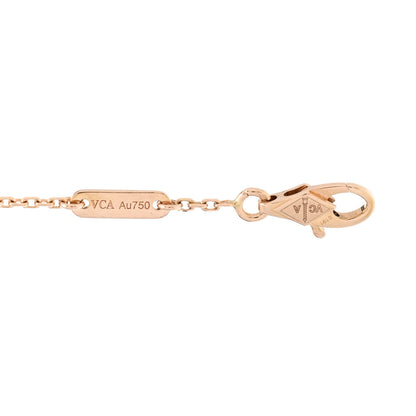 Van Cleef & Arpels 18K Rose Gold Carnelian Sweet Alhambra Bracelet 3 of 5