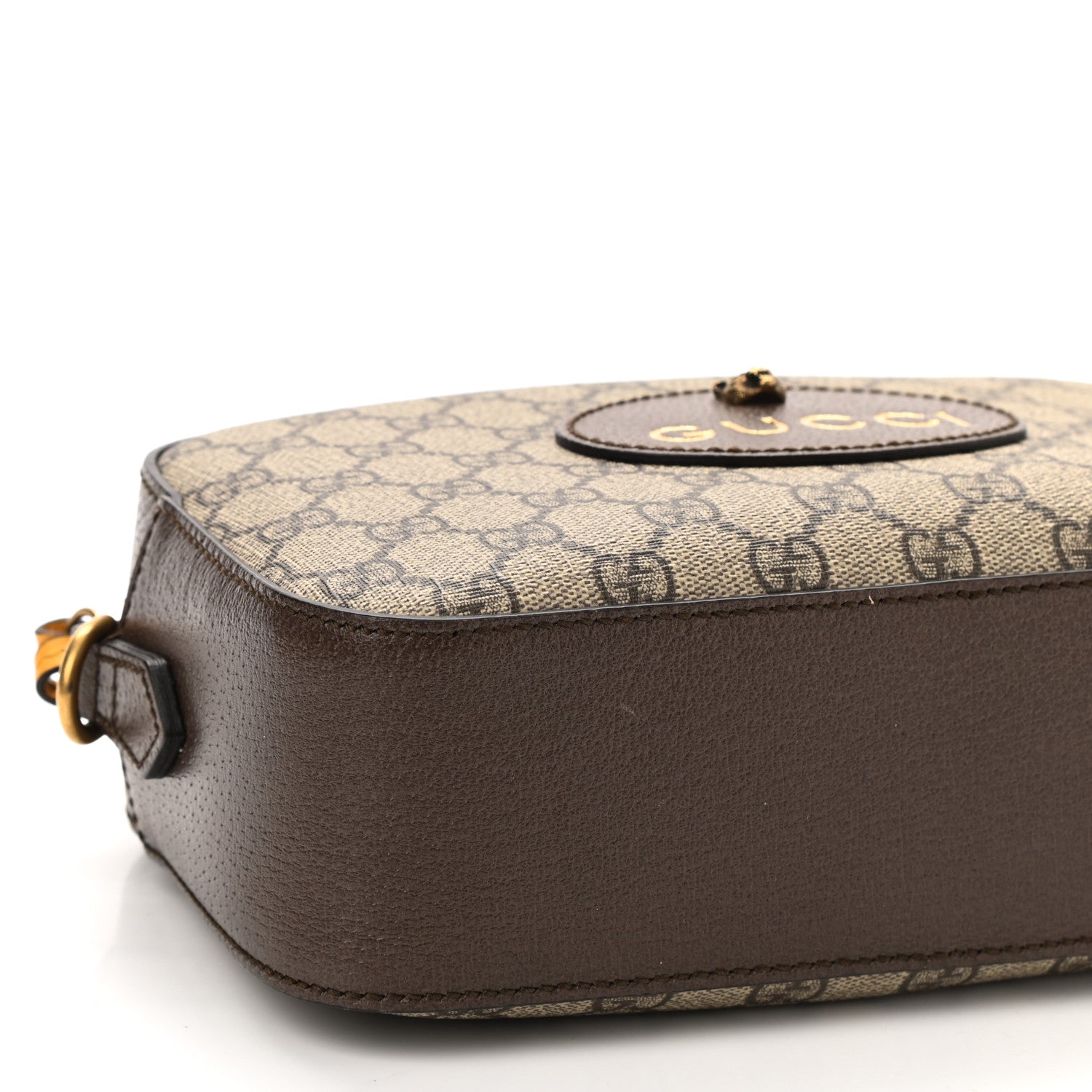 Gucci GG Supreme Monogram Web Neo Vintage Shoulder Bag Beige New Acero Crop 9 of 10