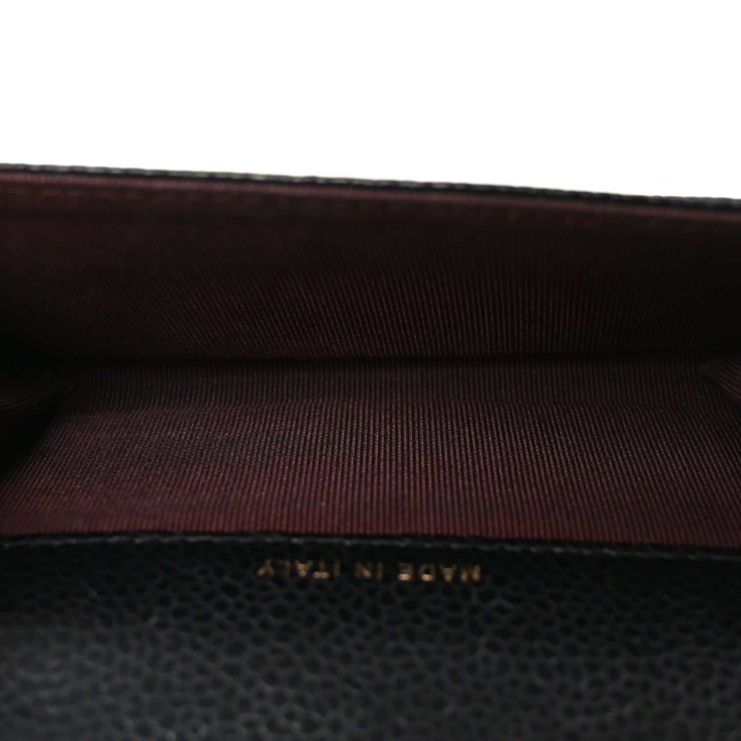 Caviar Quilted Flap Card Holder Black