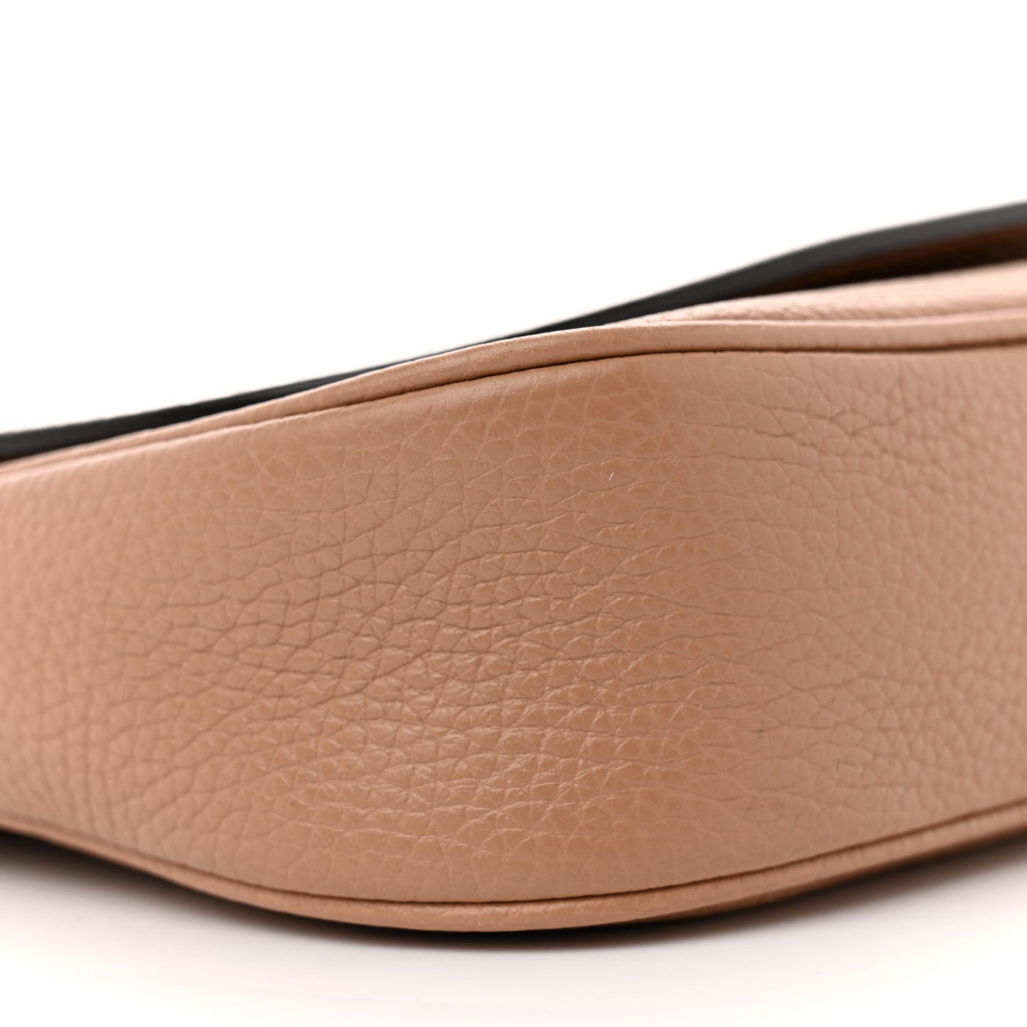 Pebbled Calfskin Medium Soho Flap Crossbody Camelia