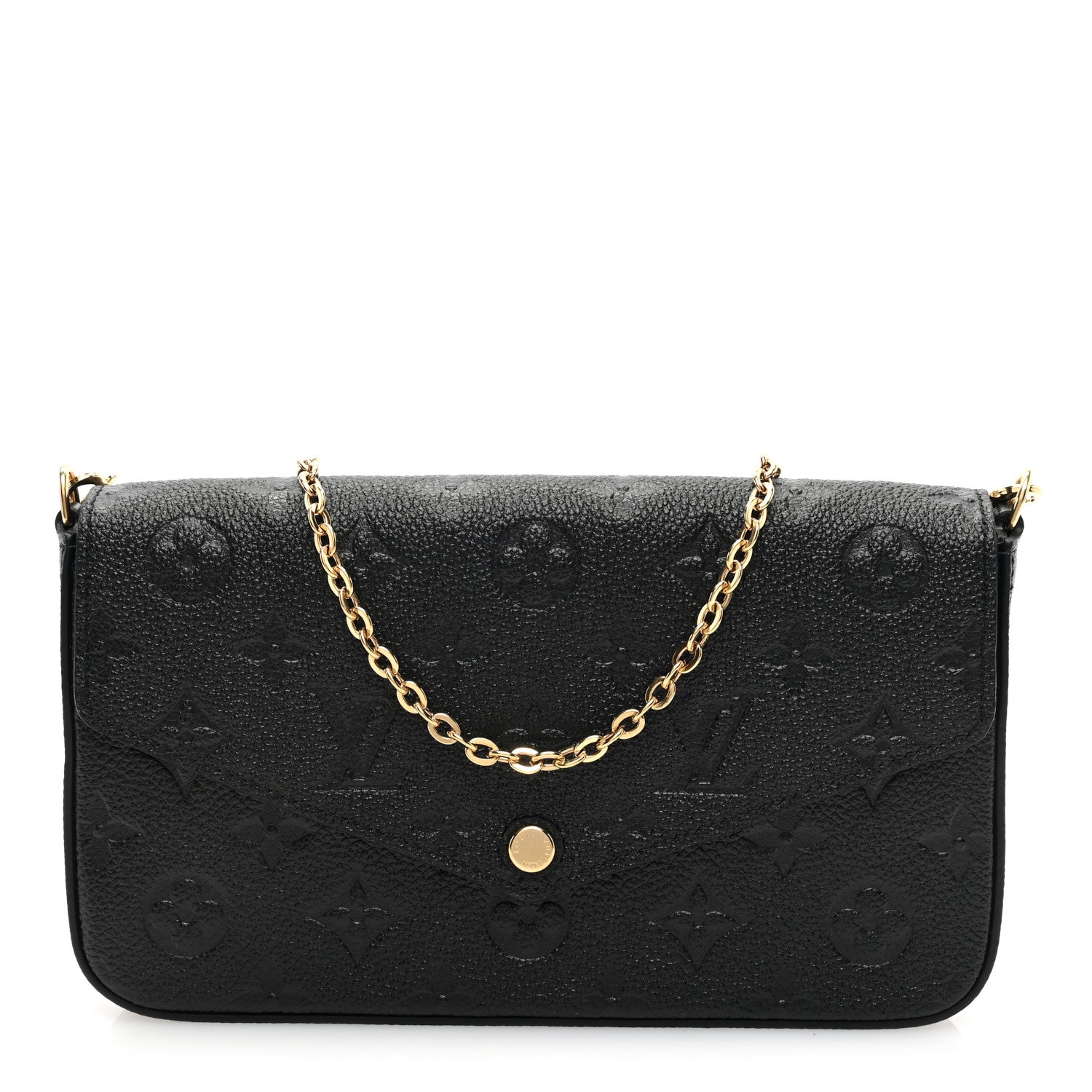 Louis Vuitton Empreinte Pochette Felicie Chain Wallet Black 1 of 10