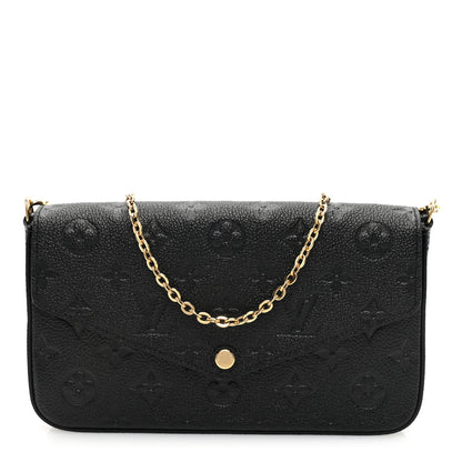 Louis Vuitton Empreinte Pochette Felicie Chain Wallet Black 1 of 10