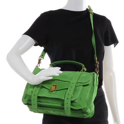 Proenza Schouler Suede PS1 Medium Satchel Tropical Green 2 of 8