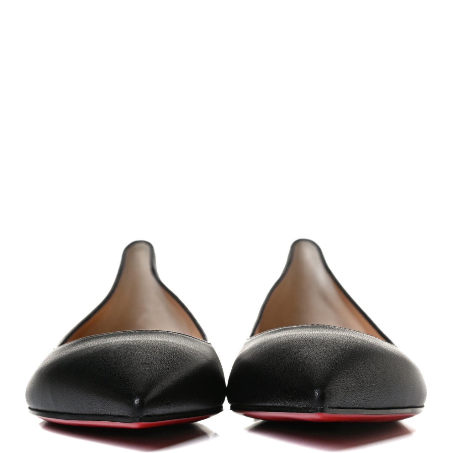 Shiny Nappa Ballalla Flats 38.5 Black