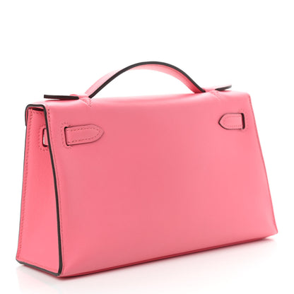 Hermes Swift Kelly Pochette Clutch Rose Azalee 2 of 7