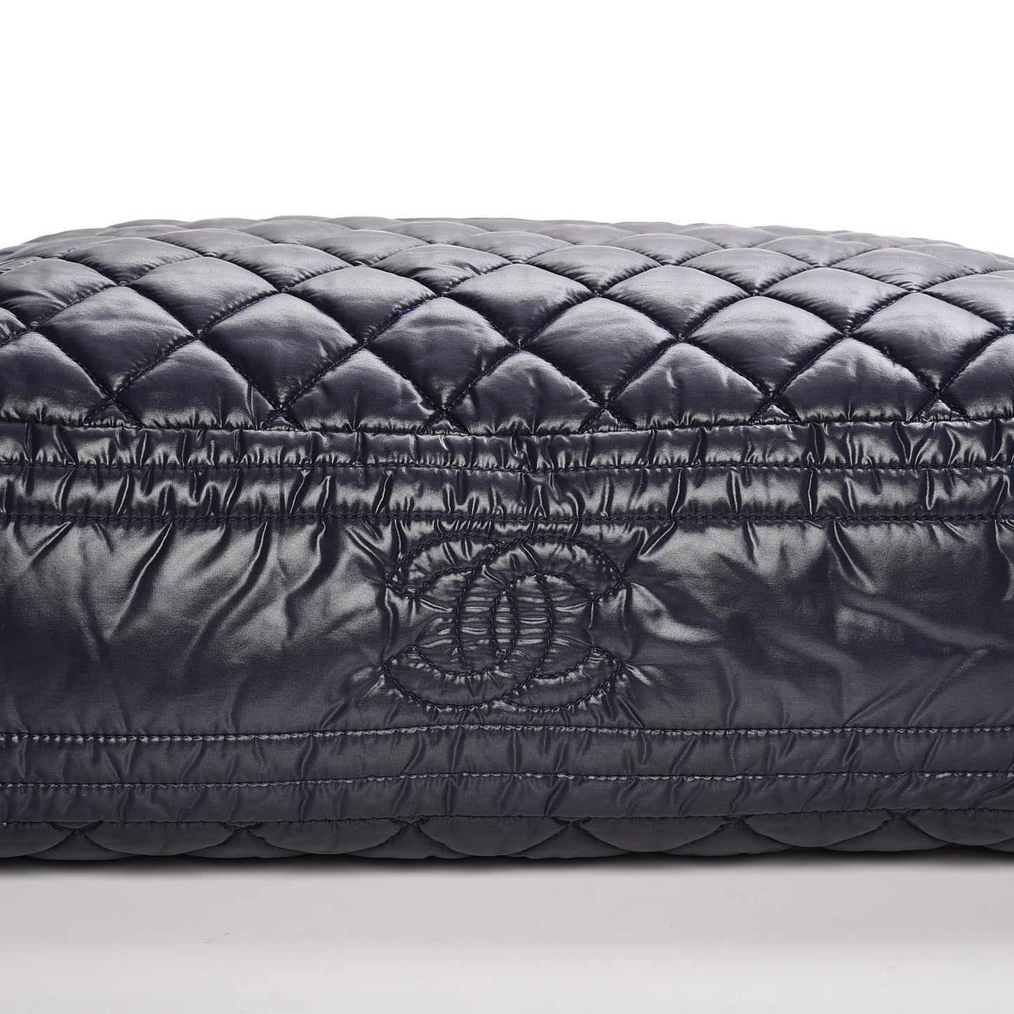 Nylon Quilted Coco Cocoon Hobo Dark Blue