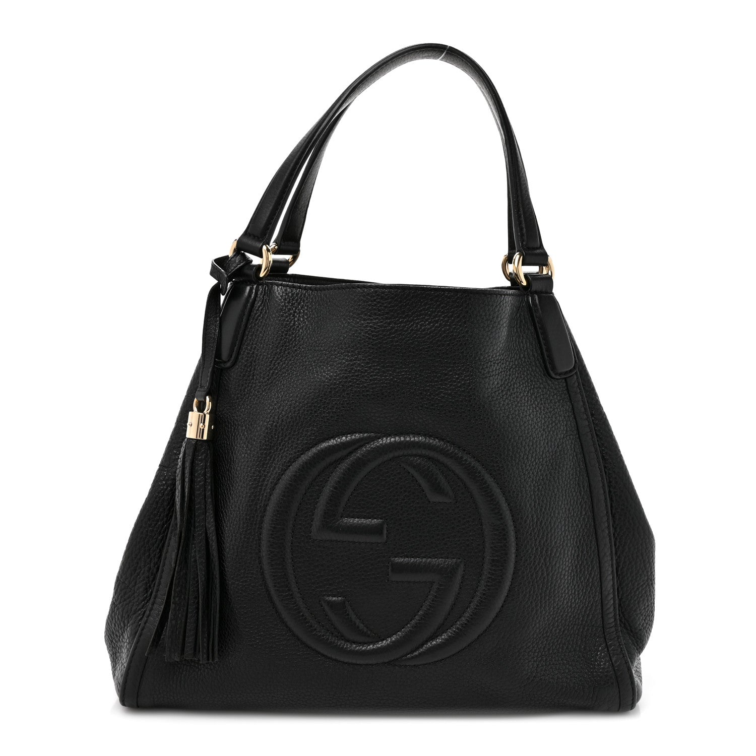 Gucci Pebbled Calfskin Medium Soho Shoulder Bag Black 1 of 10