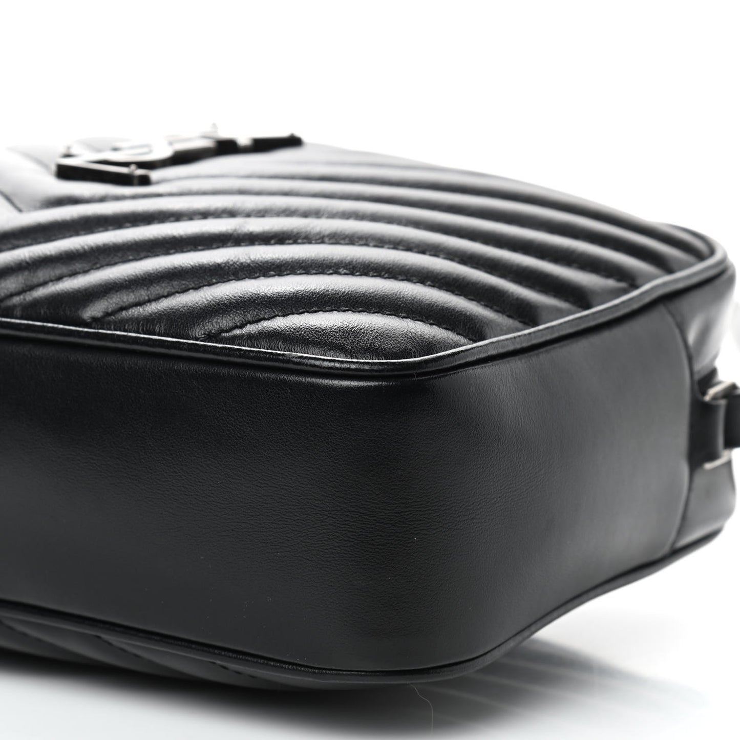 Calfskin Matelasse Monogram Lou Camera Bag Black