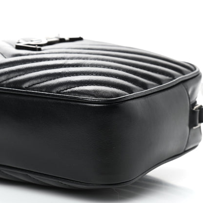 Saint Laurent Calfskin Matelasse Monogram Lou Camera Bag Black 7 of 9