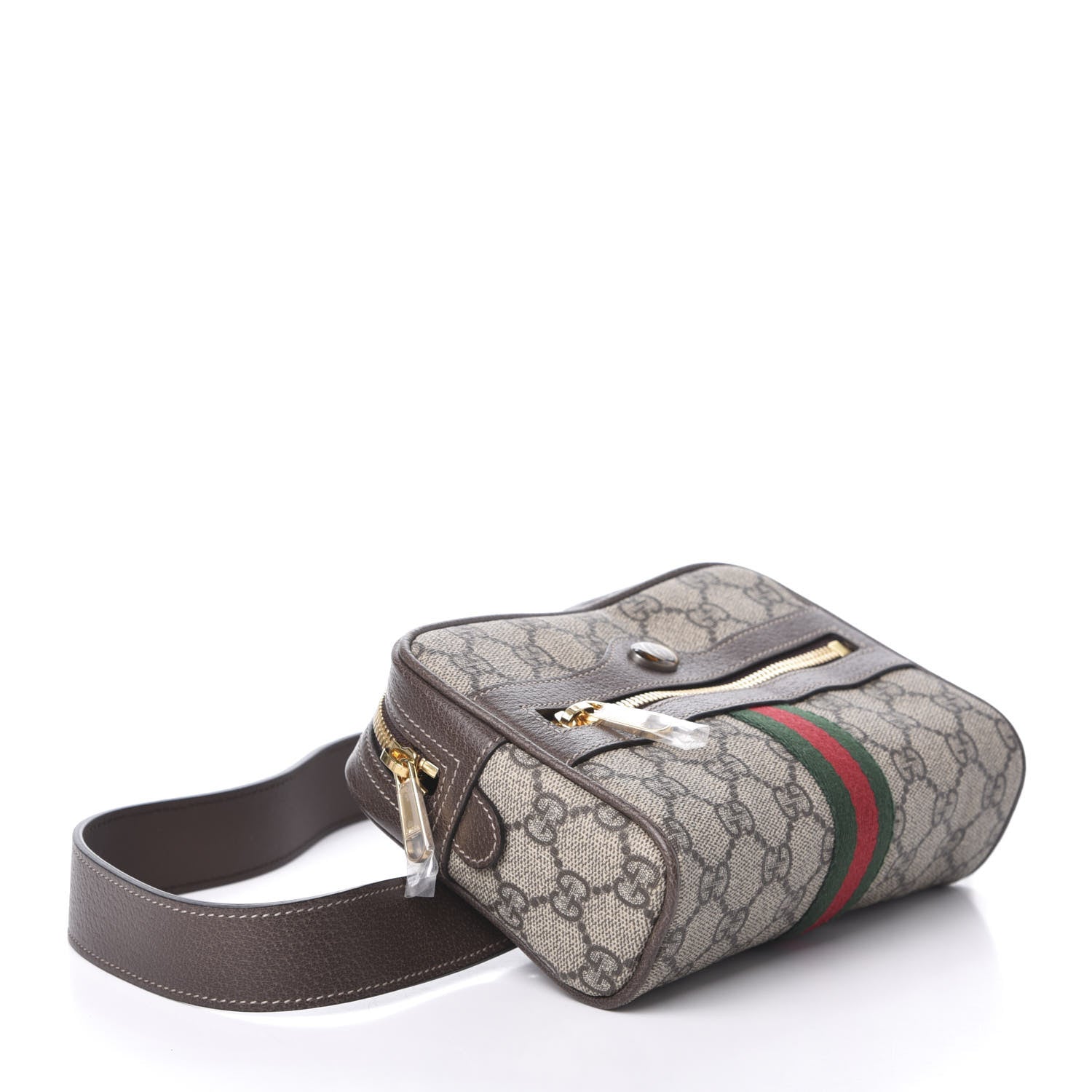 Gucci GG Supreme Monogram Web Small Ophidia Belt Bag 85 34 Dark Brown 4 of 9