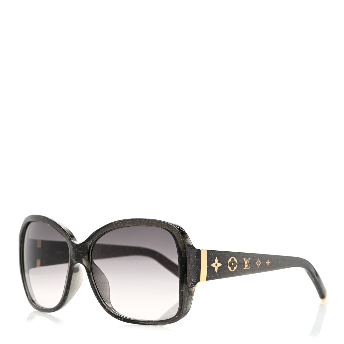 Acetate Obsession Round Sunglasses Z1855E Black Glitter