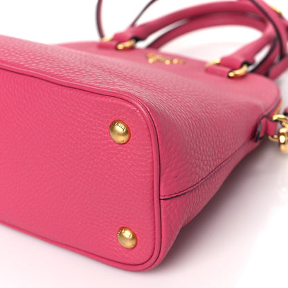 Prada Vitello Daino Dome Tote Peonia Peonia 8 of 9