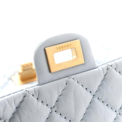 Chanel Aged Calfskin Quilted 2.55 Reissue Chain Waist Bag Light Blue 11 of 11
